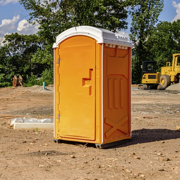 how often are the portable restrooms cleaned and serviced during a rental period in Vina Alabama